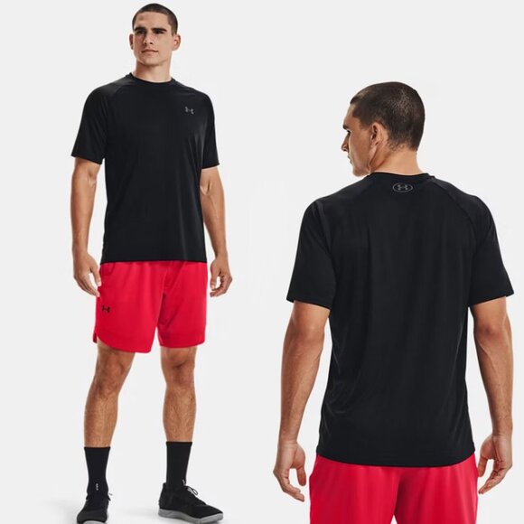 Under Armour Men's Velocity Black / Grey Short Sleeve Shirt - Size Large - Picture 1 of 6